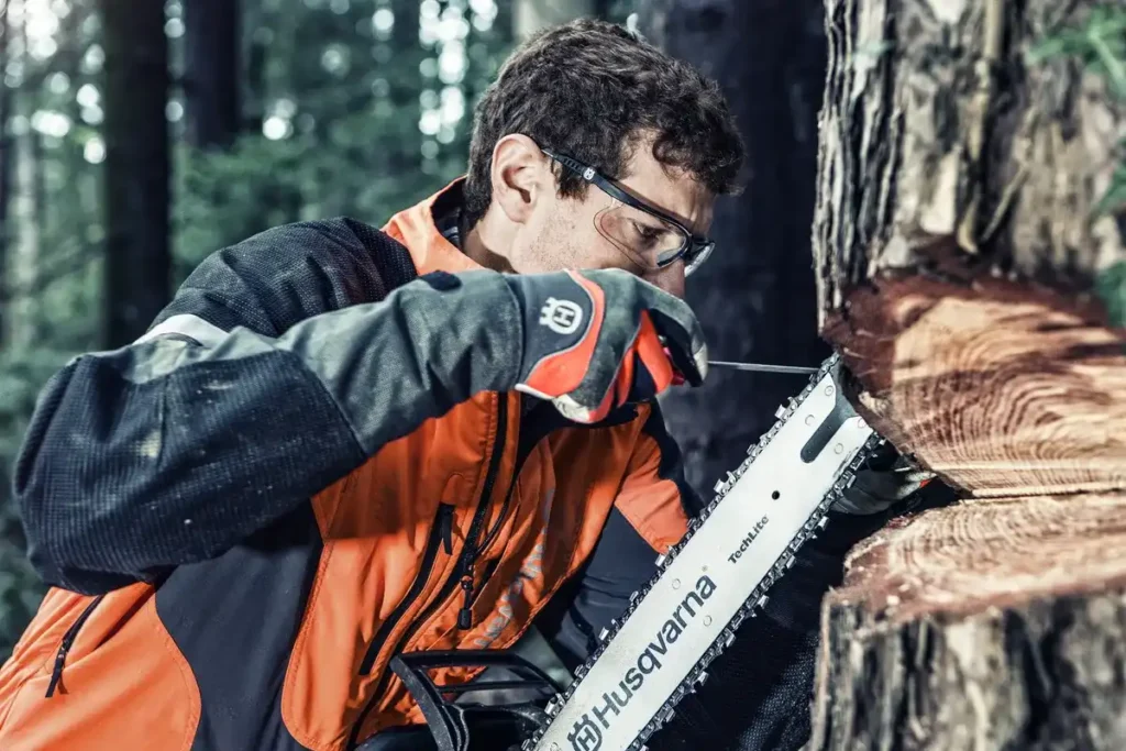 مراحل تیز کردن زنجیر اره موتوری