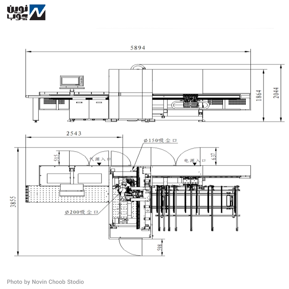 KD-612NH-2 نفشه سی ان سی سوراخکاری مدل KD-612NH